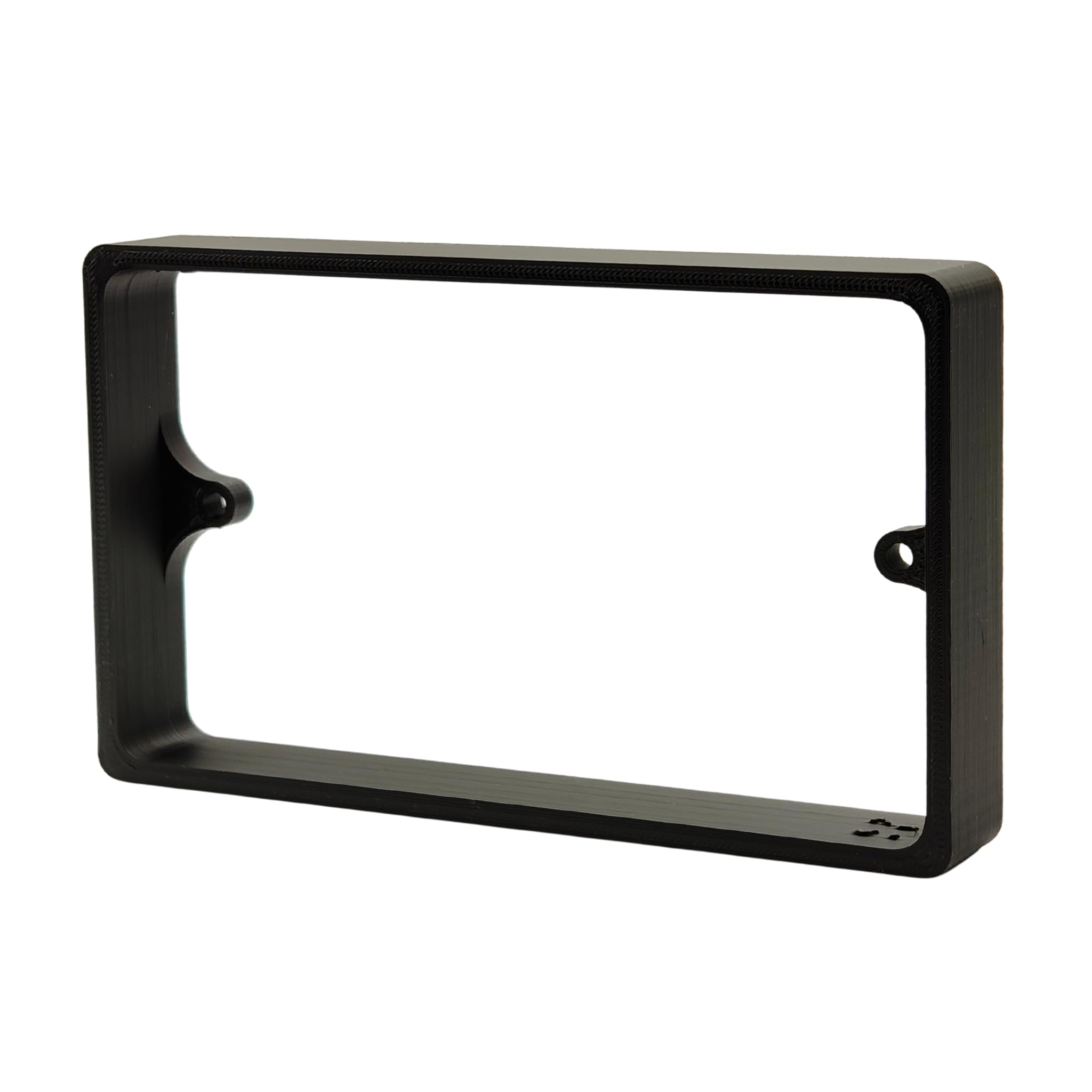 Double Socket Spacer 20mm Black - 2 Gang Back Box Extender, UK Made