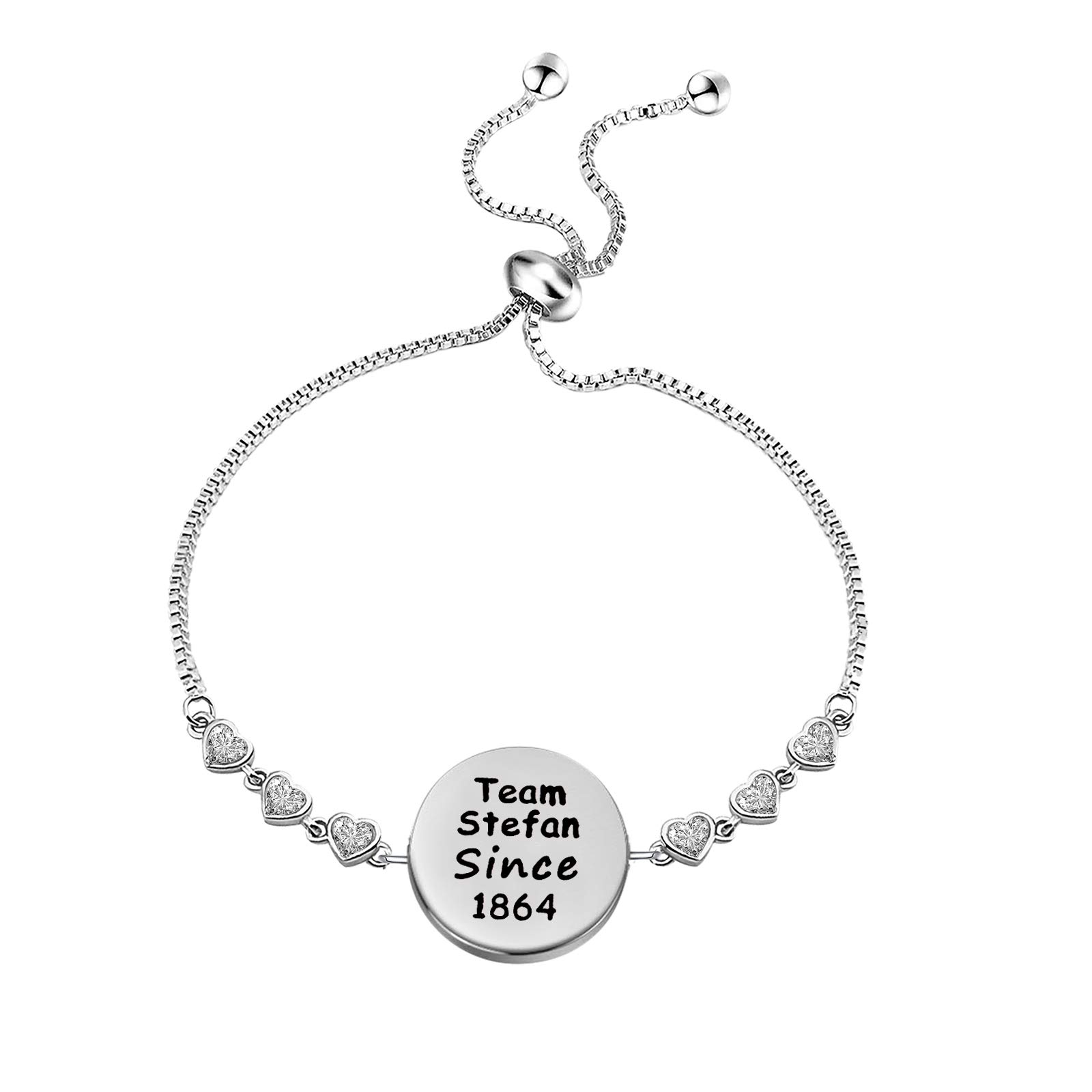 CENWA Team Damon/Stefan/Salvatore Since 1864 Adjustable Bracelet Vampire Fandom Gift Idea