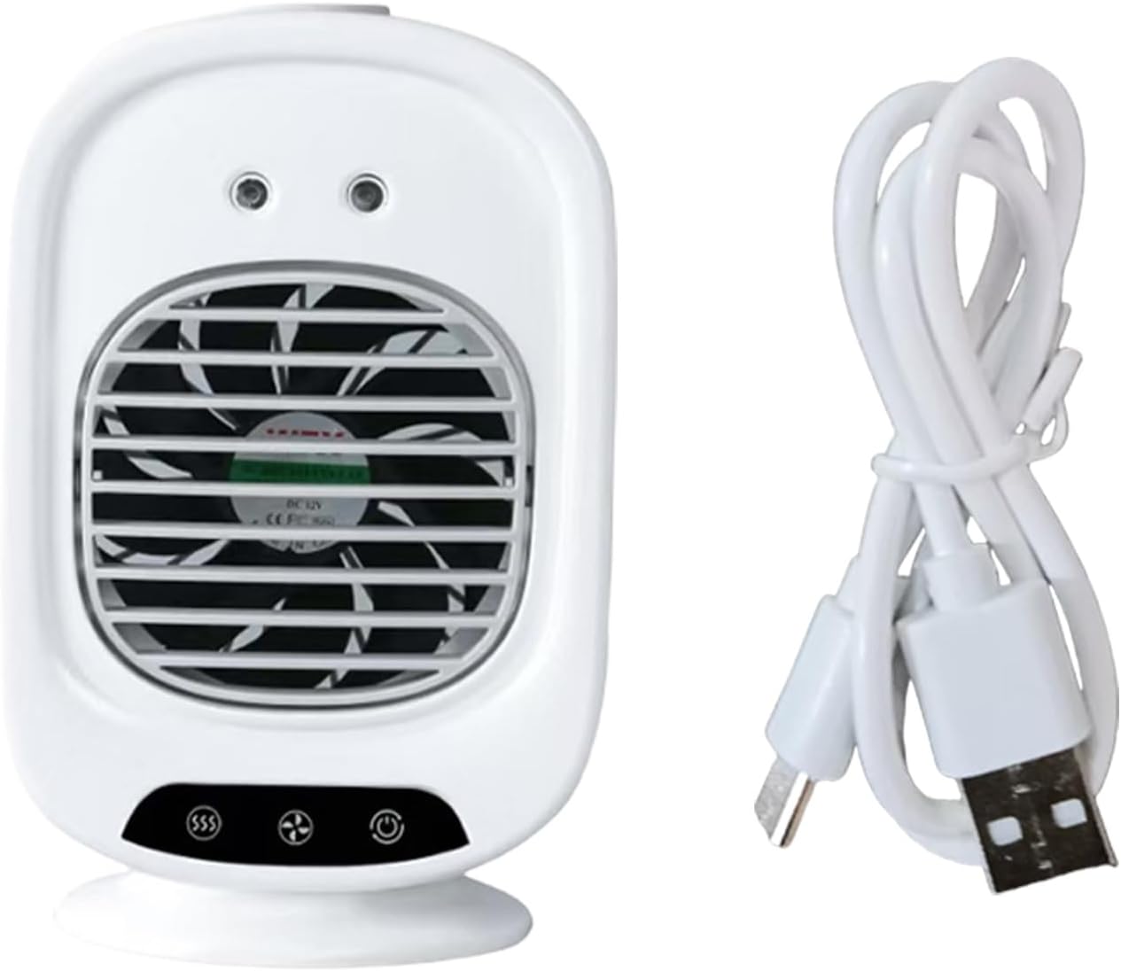 Portable Fan USB Rechargeable Cooling Fan Electric Misting Fans Suitable for Camping Traveling Studying and Working