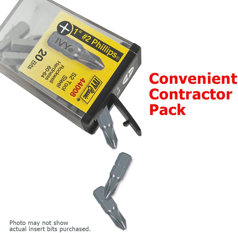 IVY Classic 44142 2-Inch #2 Square Power Bit, Impact Plus, 10-Piece Contractor Pack