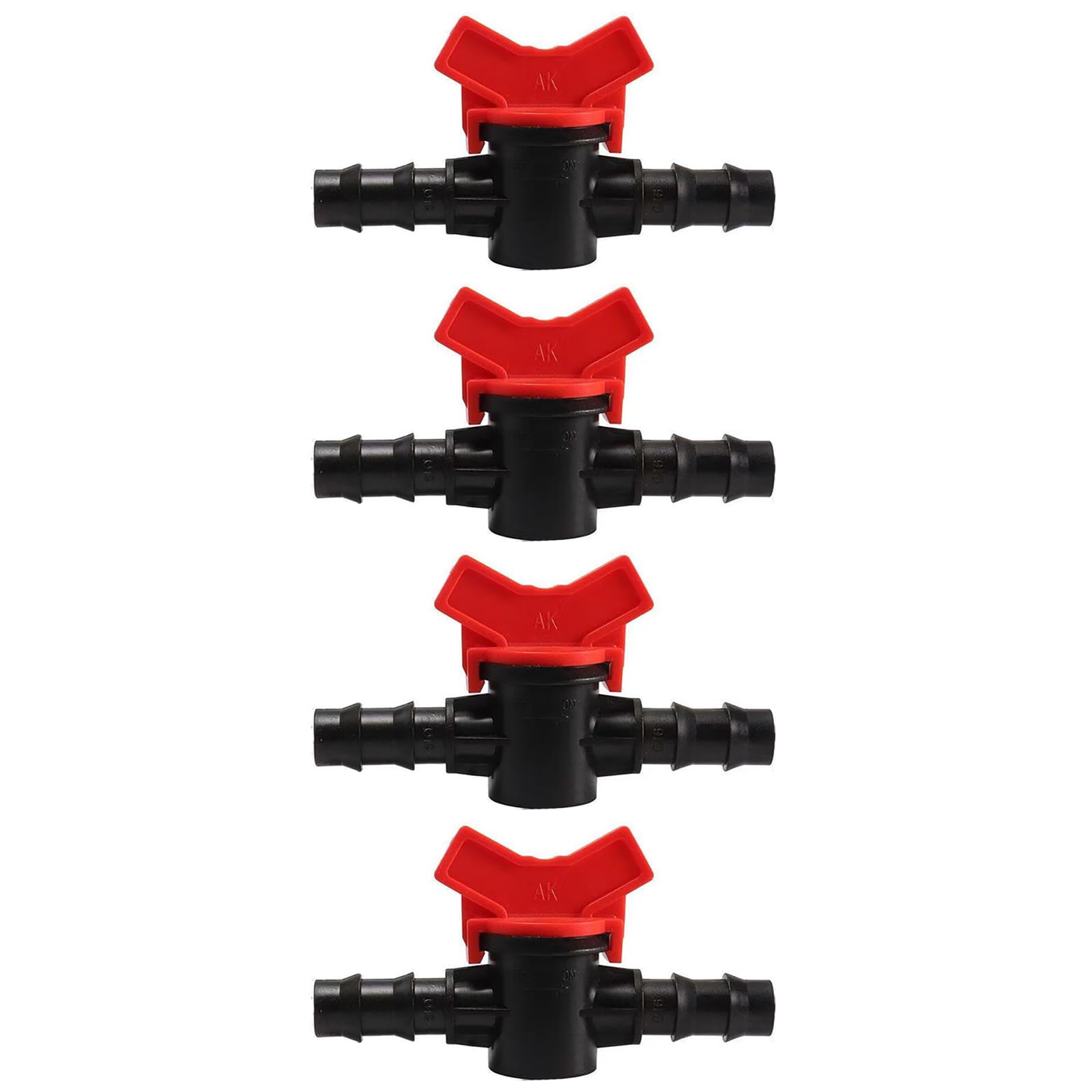 Supertool 4PCS Barbed Ball Valve, 14mm Barb Connector Ball Valve, Shut Off Ball Valve Barbed Hose, Ball Valve Barbed, Hose Pipe Joiner Faucet Connector Adapter (BK)
