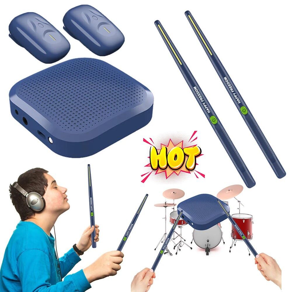 Draagbare Elektronische Luchtdrumset - Virtuele Drumstokken En Pedalen Ideaal Voor Beginners Kinderen En Draagbare Elektronische Luchtdrumset - Virtuele Drumstokken En Pedalen Ideaal Voor Beginners Kinderen En