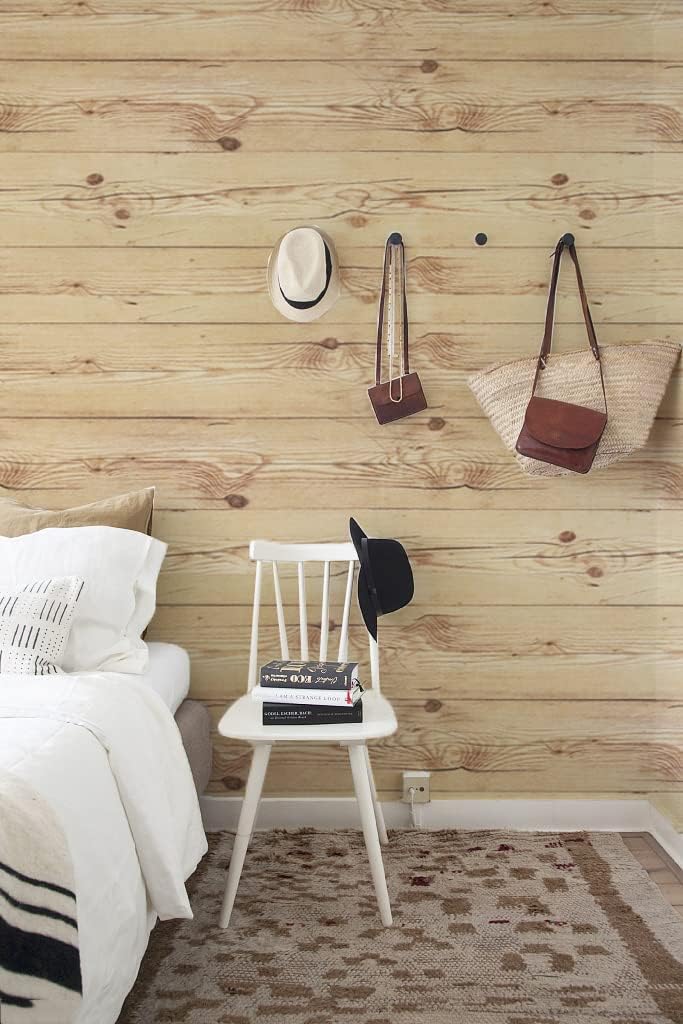 EeeComing Weathered Wood Wallpaper Stick and Peel Wood Contact Paper Wood Plank Removable Wallpaper Wood Look Wall Paper Rustic Reclaimed Distressed 78.7”x17.7”