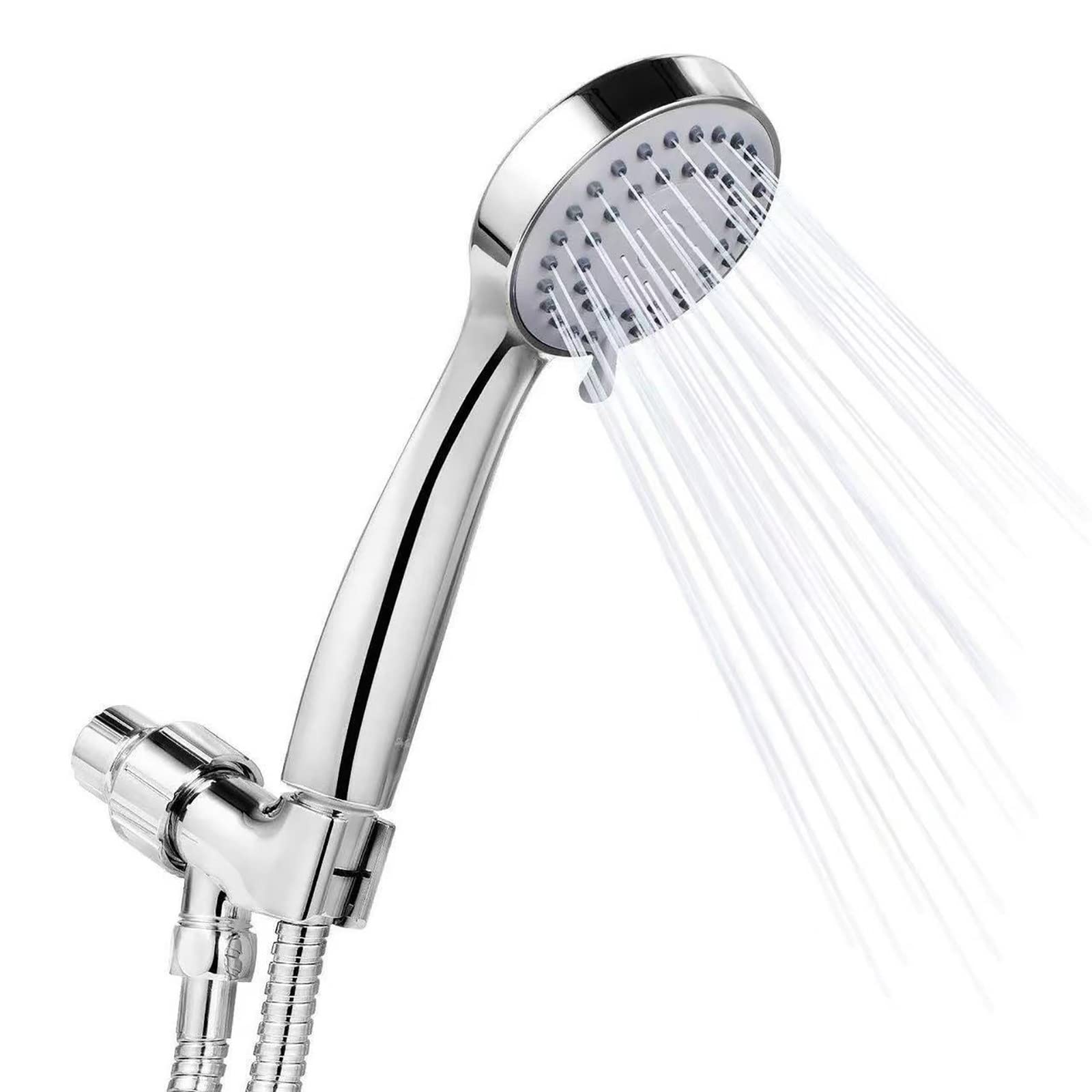 SWHC Alcachofa Ducha, 3 Modos Alta Presión Antical Alcachofa de Ducha de Mano, ABS Cromo Universal Ahorro de Agua Duchas de Baño Alcachofa Fácil de Instalación
