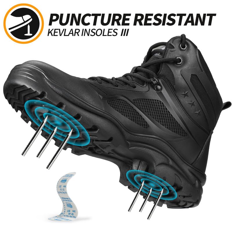 Steel Toe Boots for Men Work Boots for Men Breathable High Top Work Shoes Lightweight Indestructible Safety Shoes Industry Construction Safety Footwear3