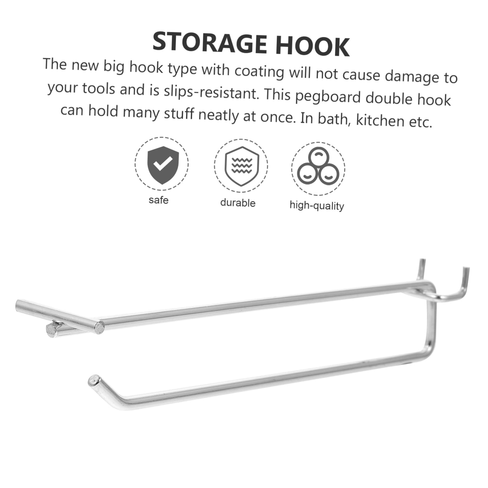 3 Set Ganci Per Pegboard Metallo Per Organizzatore Da Muro Per Garage E Negozi Resistenti E Facili Da Installare Per Utensili E Articoli 6 Pezzi*3