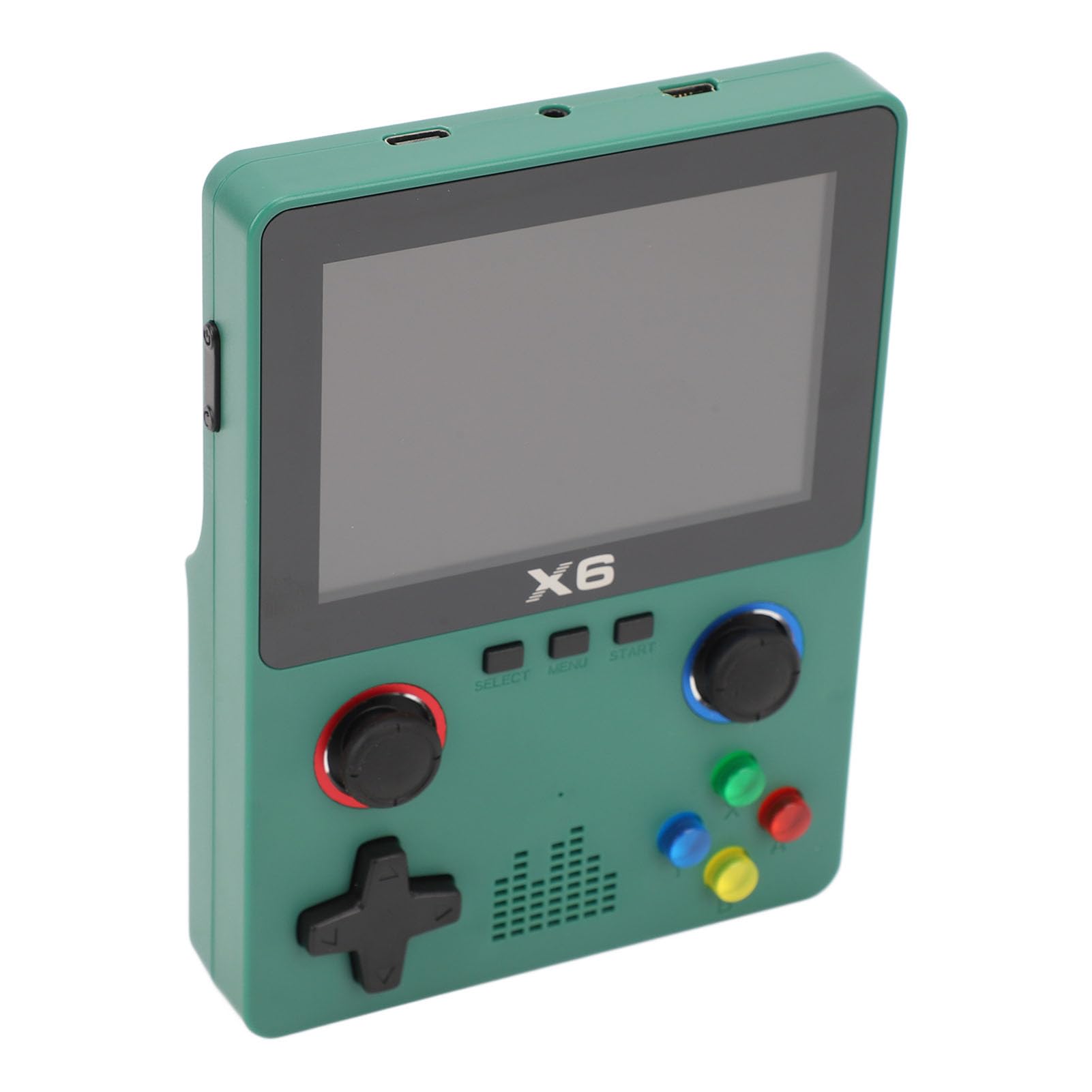 Sxhlseller Handheld-Retro-Spielekonsole mit 32-GB-Karte, 3,5-Zoll-IPS-HD-Bildschirm, Dual-Rocker für Erwachsene, 2000-mAh-, 6 Stunden Spielzeit (Green)