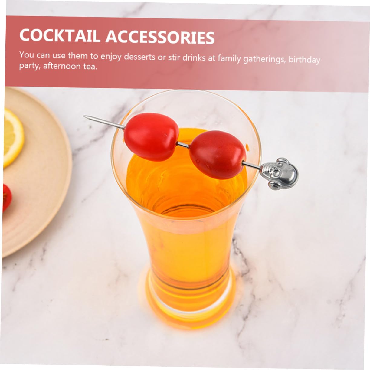 TOPBATHY 20 Pz a Forma di Teschio Caffe coffet Banchetto Dulac comode Raccolte di Frutta Olive Martini Cibo stuzzicadenti Plettri in Acciaio Inossidabile Alimentari