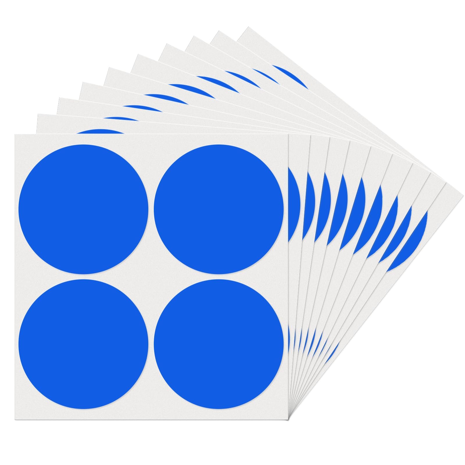 YIKIADA 40 x Blue Round Stickers 100mm Large Dot Stickers Labels