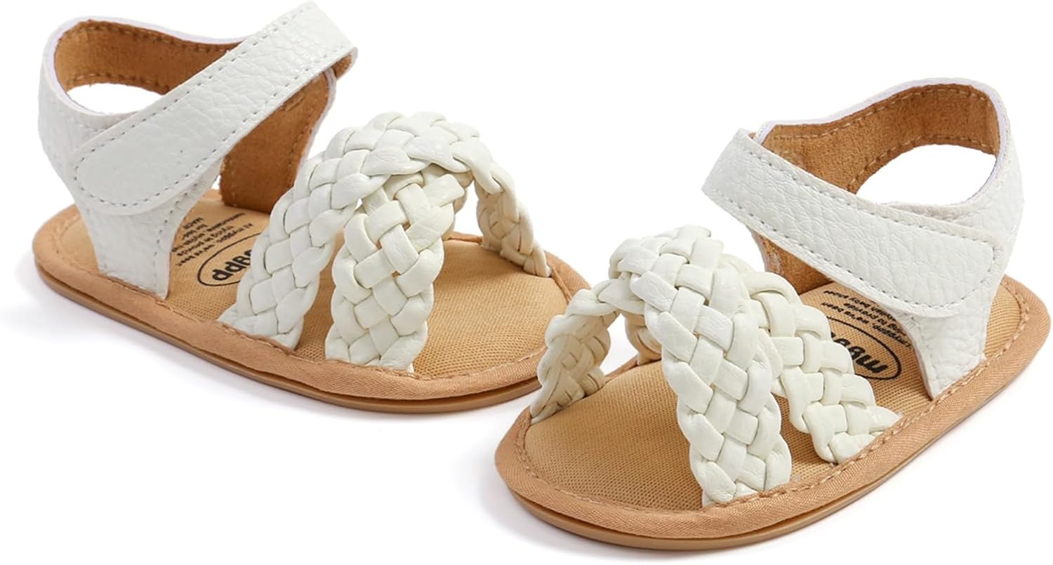 Infant Baby Girls Boys Sandals Rubber Soft Sole Premium Toddler First Walker Outdoor Summer Beach Shoes
