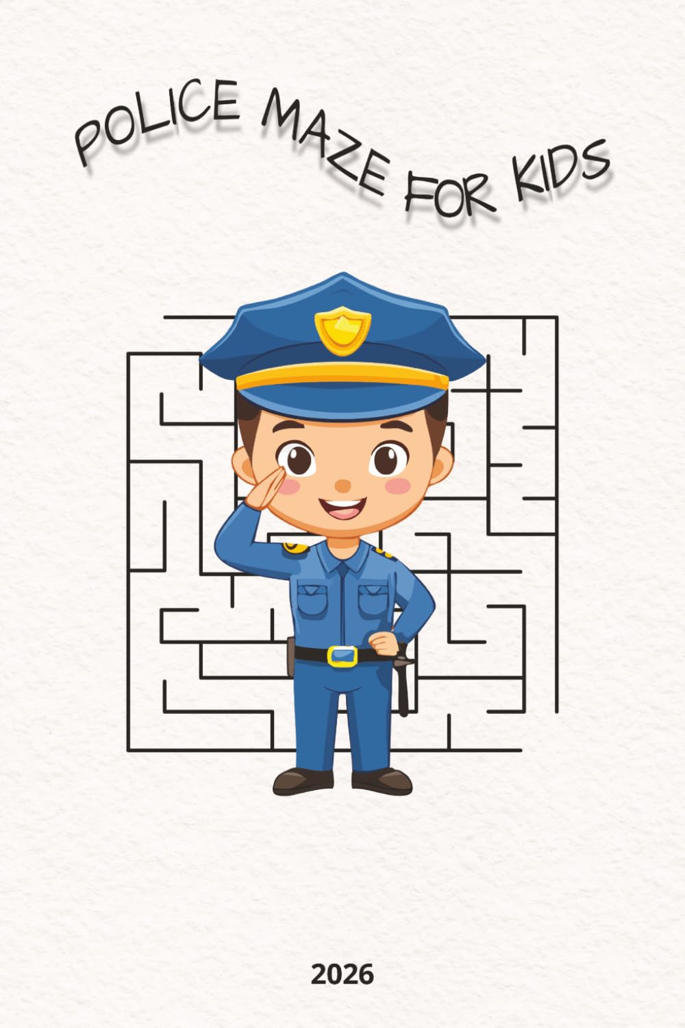 Police Drawing Maze For Kids: Drawing Maze