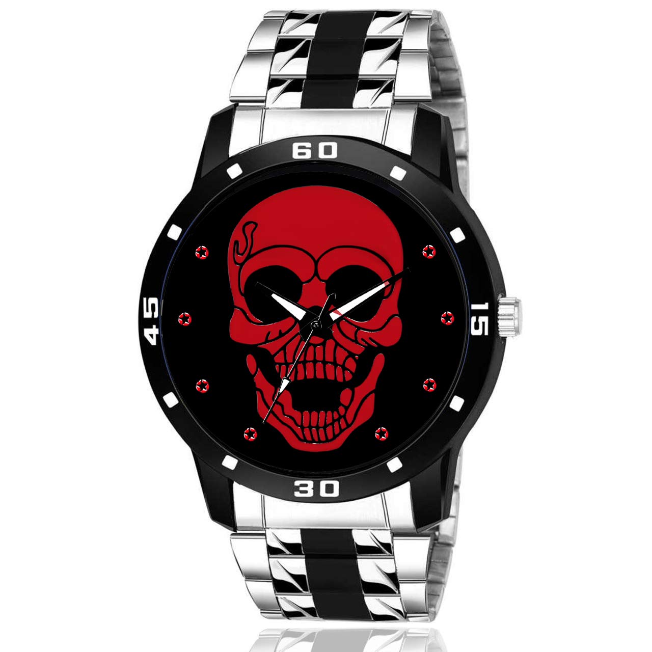 DANZEN red dial Watch for Boys Stainless Steel Strap (B085HD1S2M) Amazon Price History, Amazon Price Tracker