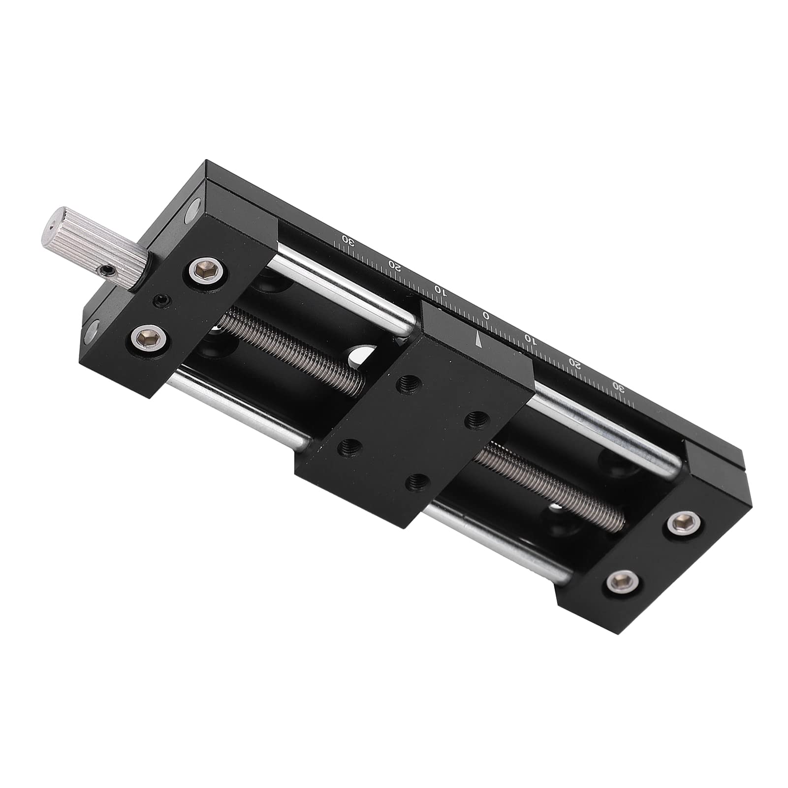 SP40A - Mesa deslizante DB65, eje X - Perilla manual de ajuste fino, plataforma de corte de aleación de aluminio, guía en de milano de 65 mm de carrera para microscopios e
