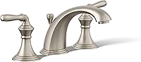 Vista 1 de KOHLER K-394-4-BN Devonshire® Widespread Bathroom Sink Faucet, Pop-Up Drain Assembly, 3-Hole Bathroom Faucets, 2-Handle, 1.2 GPM, Vibrant Brushed