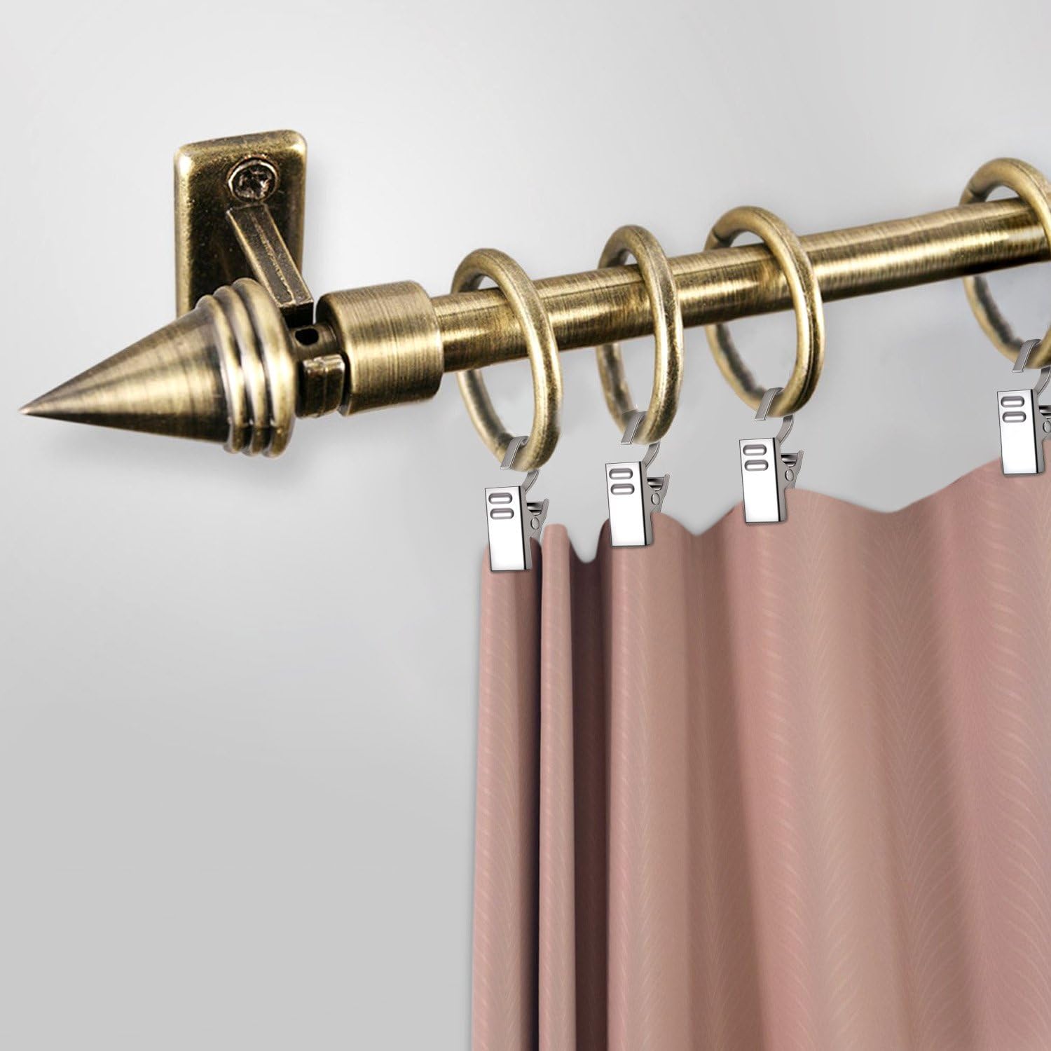 25 Pack Curtain Clips with Hooks Curtain Clip for Hanging Stainless Steel Clip for Photos Home Party Decoration Art Craft Display Curtain Clip Hook Small Curtain Hanging Clips Metal Clips (Silver)