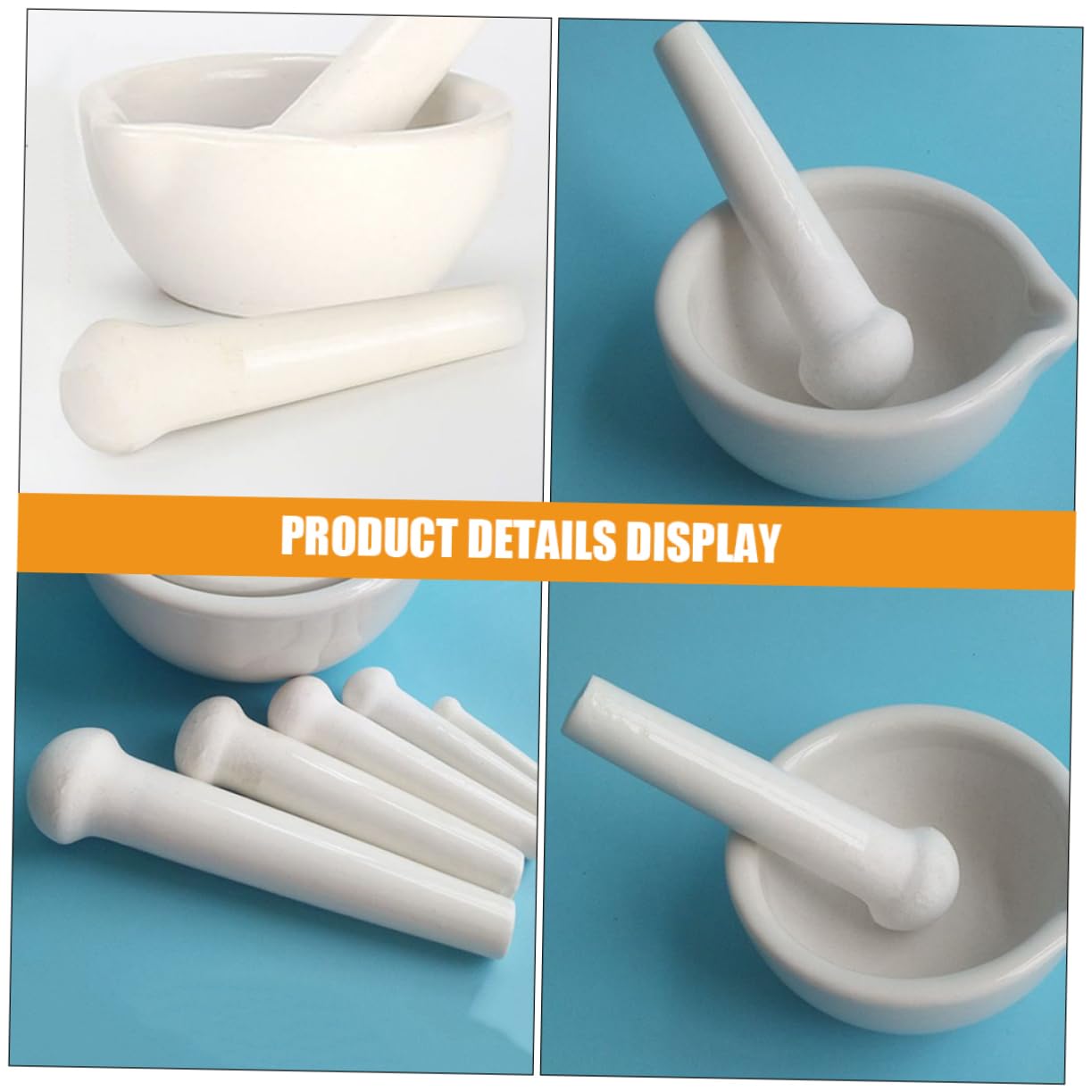 PRETYZOOM 8piezas Pestillo De Cerámica Para Machacar y Especias Utensilio De Cocina Ergonómico y Para Doméstico y Profesional