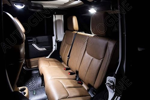 Miniatura 5 de CANBUS - Juego de 6 luces LED para interiores para Jeep Wrangler JK de 4 puertas 2007 2008 2009 2010 2011 2012 2013 2014 2015 2016 2017 2018