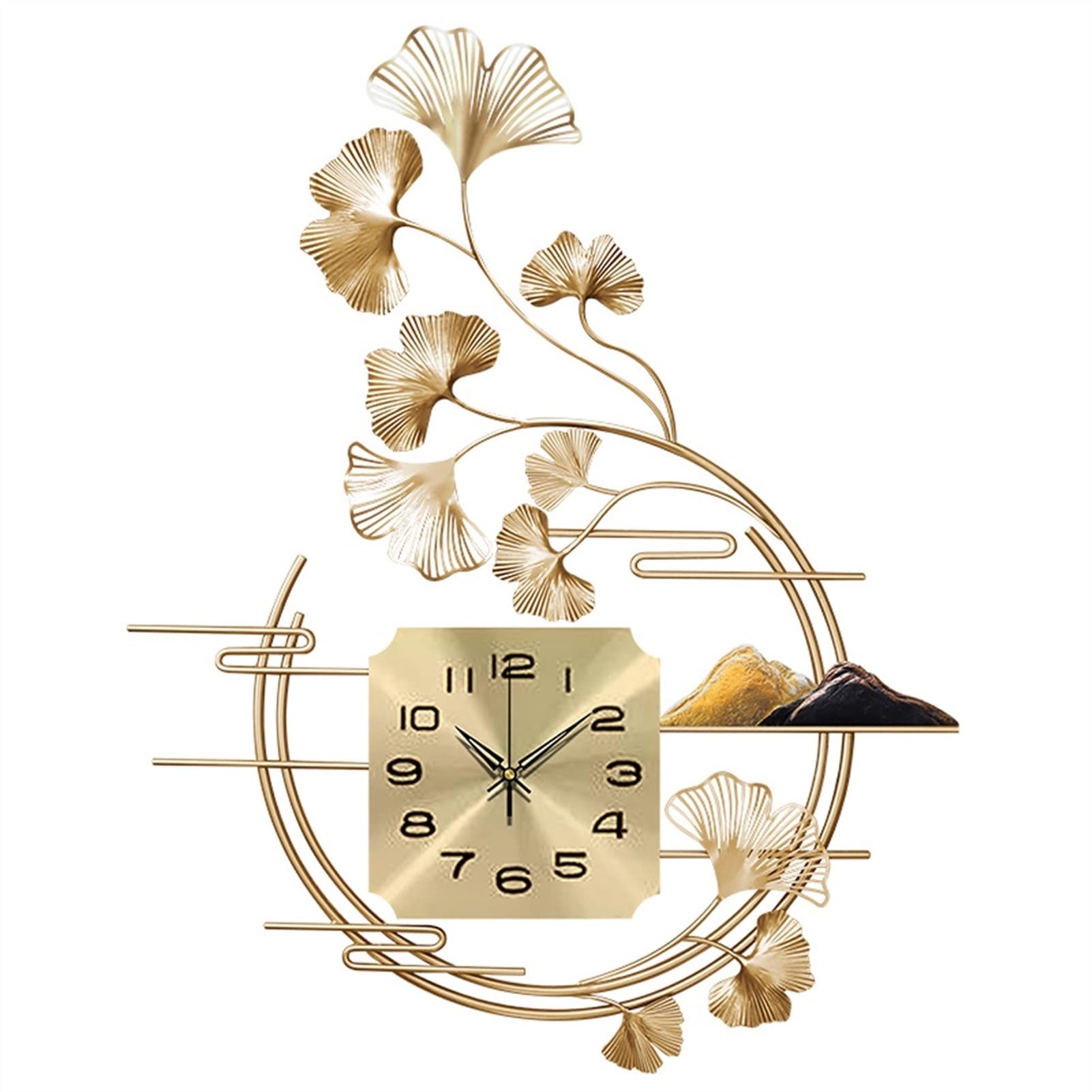 MYUYEE Modern Handmade Iron Metal Wall Clocks Bedroom Living Room Corridor ation Silent Clock Restaurant Office No Ticking Clocks Wall Clocks for Living Room