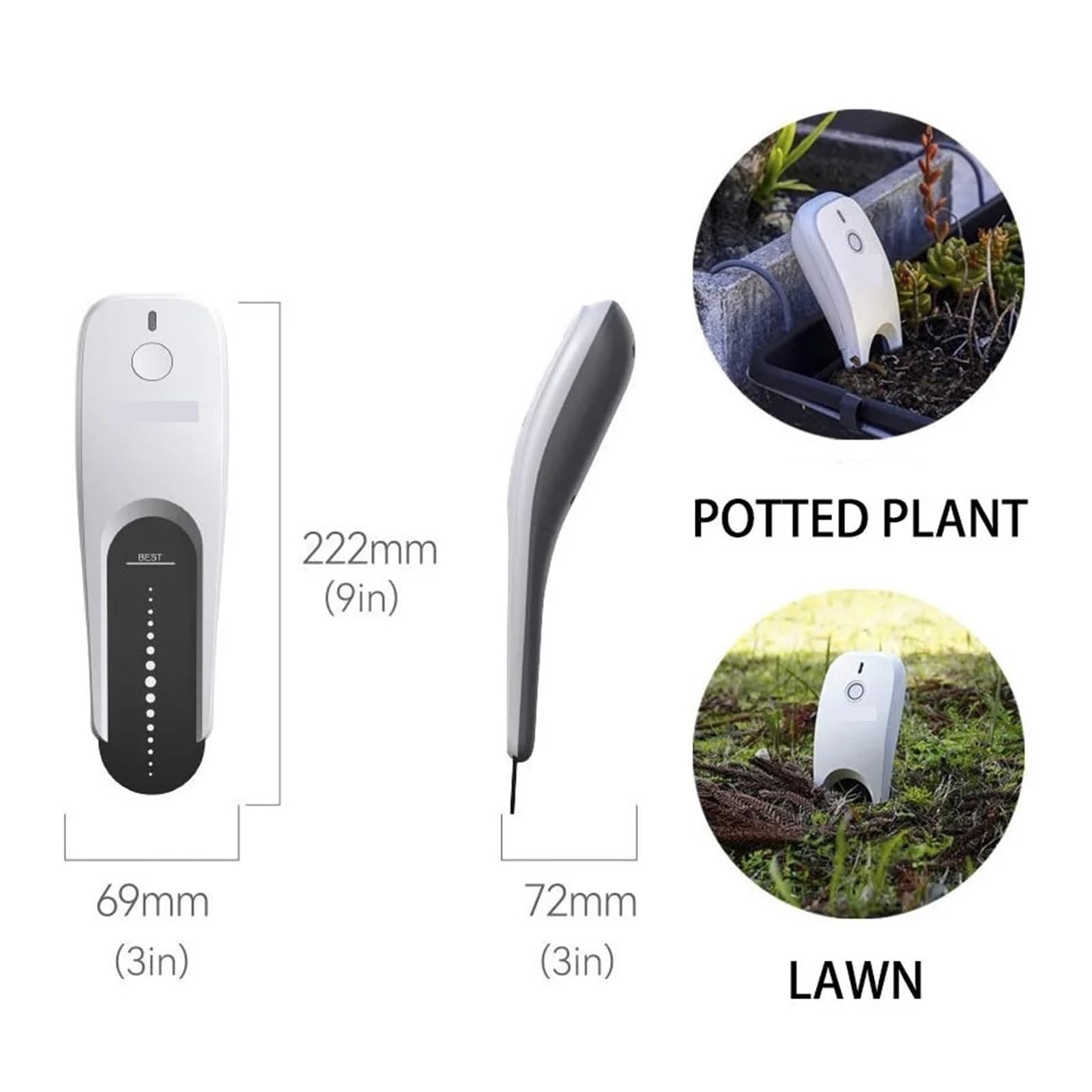 Humidimètre De Sol sans Fil, Testeur De Température Et D'humidité, Moniteur De Plantes, Détecteur Étanche IPX5 for La Plantation De Jardin