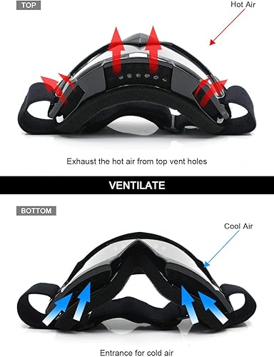Miniatura 5 de SPOSUNE - Gafas para motocicleta, ATV, gafas UV400 para motocross, gafas para hombres, mujeres y jóvenes, gafas resistentes al viento y al polvo