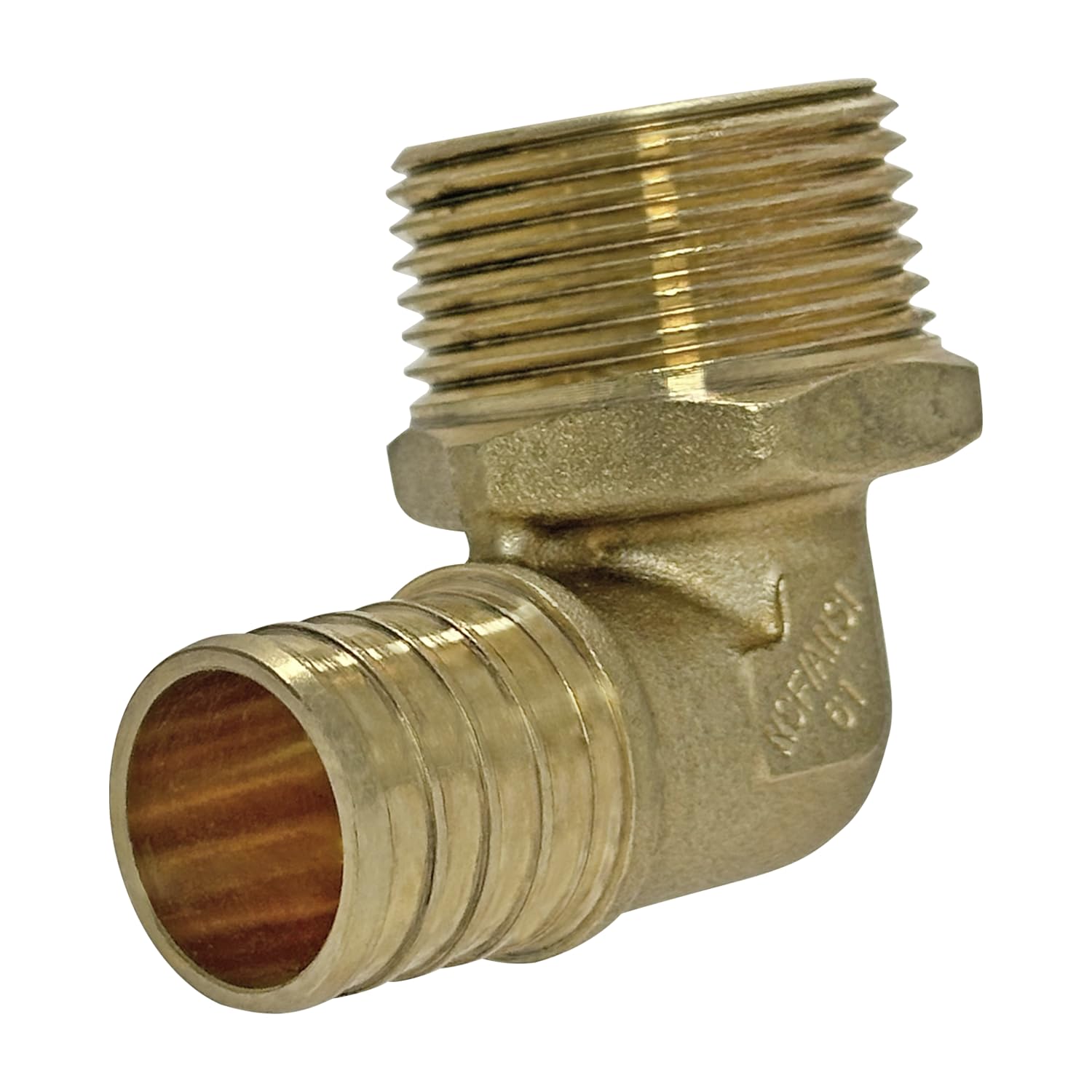 5 piezas XFITTING Barb Crimp de 1 pulgada Pex x 1 pulgada macho roscado, codo macho Pex de 1 pulgada