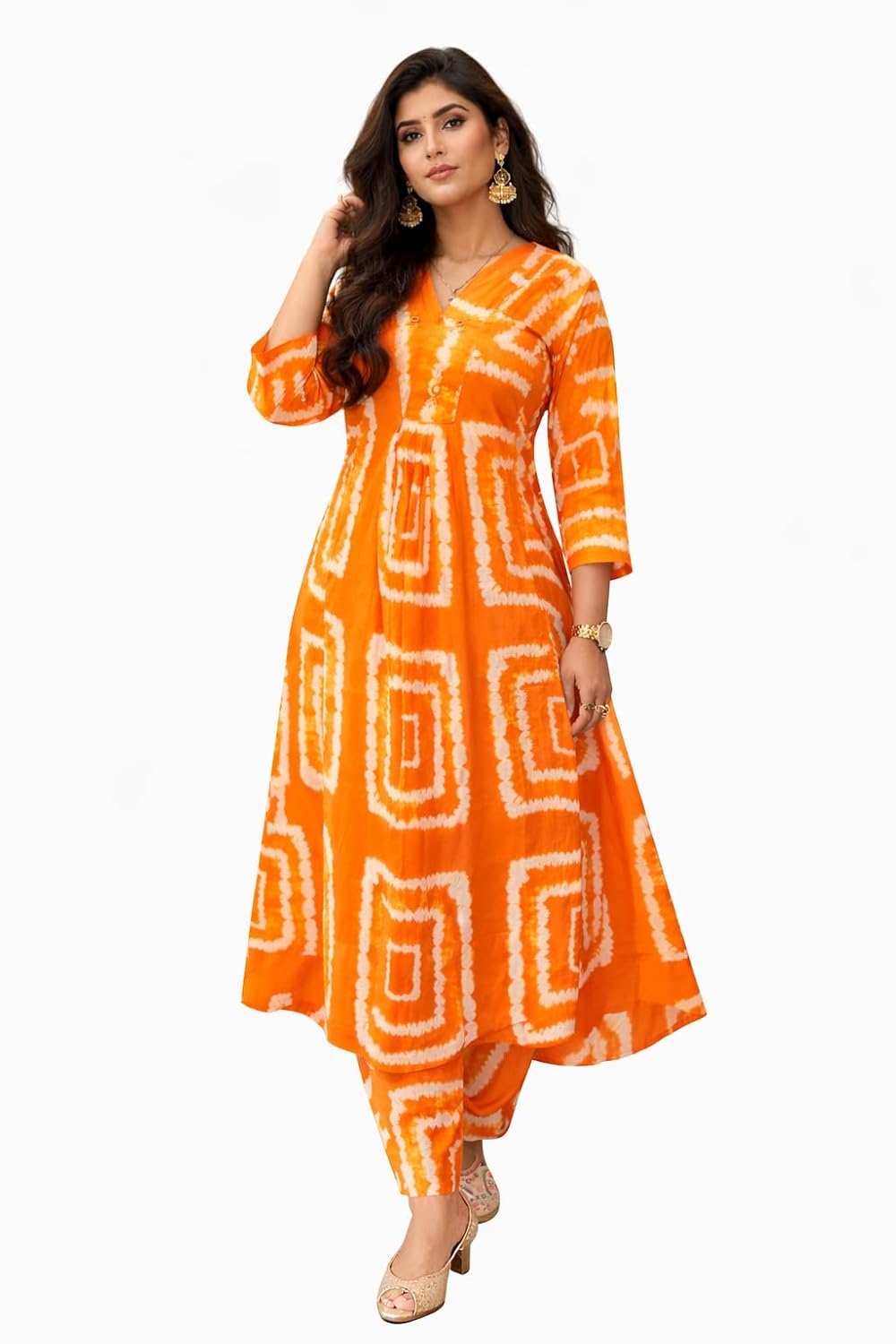 KULCHANIYA Women Floral Printed A-Line Kurta Set with Pants Pink/Orange - Review, Price and Buying Guide