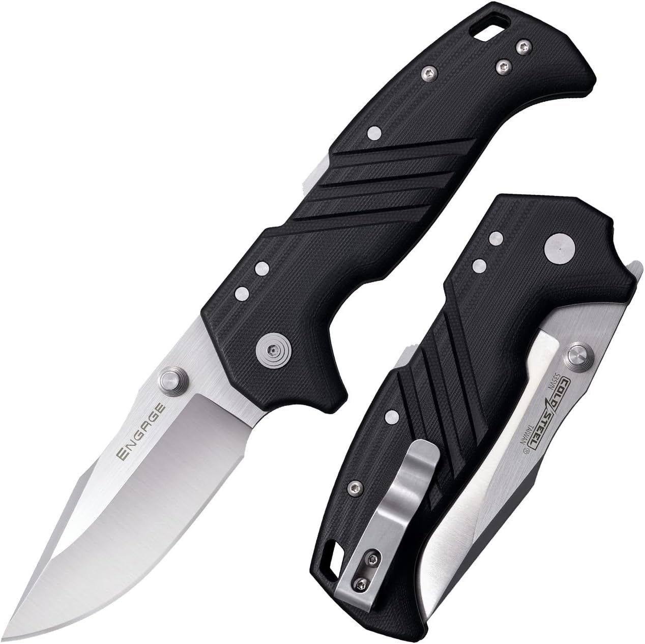Engage 3.5" S35VN Steel Razor-Sharp Blade 4.7" G-10 Handle Everyday Carry Tactical Pocket Folding Knife w/Atlas Lock Mechanism