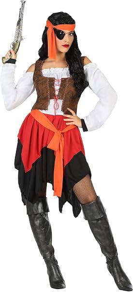ATOSA 70182 Kostium Pirata Kobieta M-L Czerwony – Karnawał