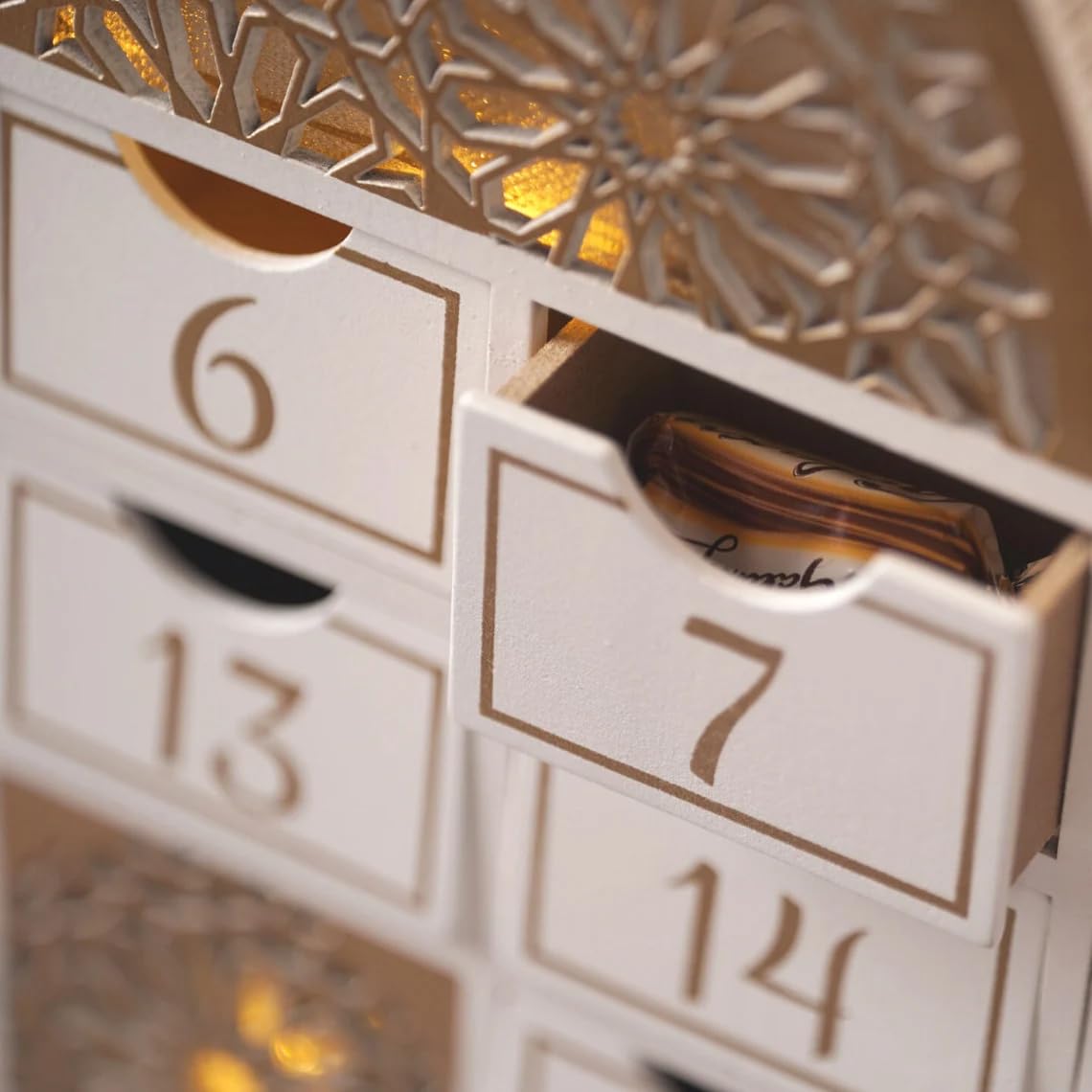 Calendario de mezquita de Ramadán y chocolates crema (30 unidades)