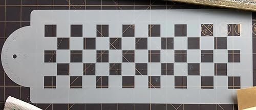 Miniatura 4 de Designer Stencils C721 Plantilla de grado alimenticio para tartas de ajedrez, 4 x 12, 75 x 0,75 pulgadas cada cuadrado