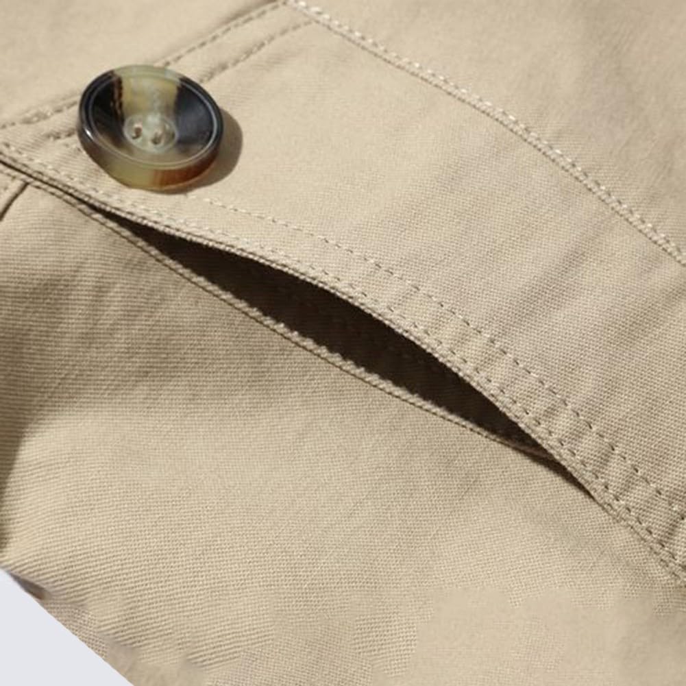 Gabardina informal con solapa para hombre, para uso diario e invierno