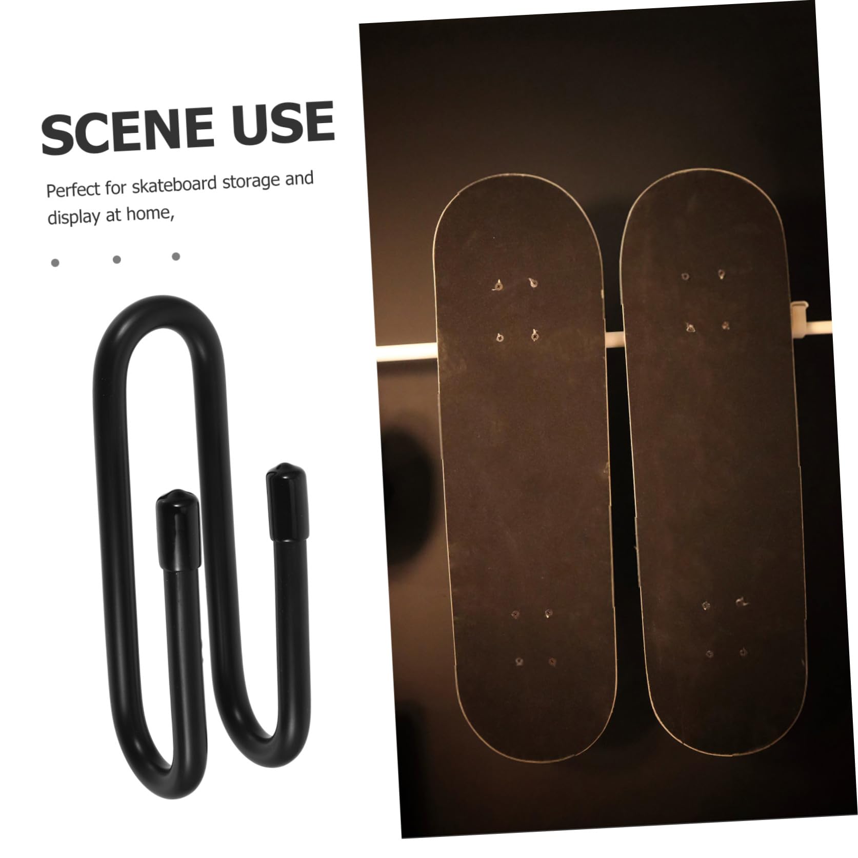 Gancho de Pared para Tabla de Surf Colgador Retráctil Negro