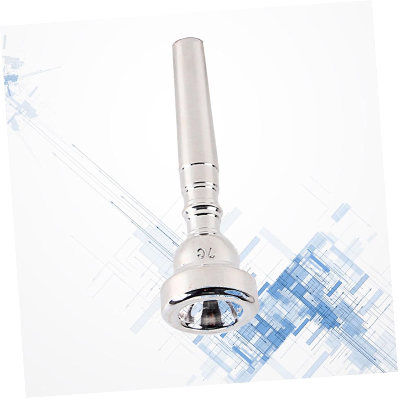 BESTonZON Advanced Quality Metal Trumpet Mouthpiece Plated Silver Plated Trumpet Shape Smooth Tone