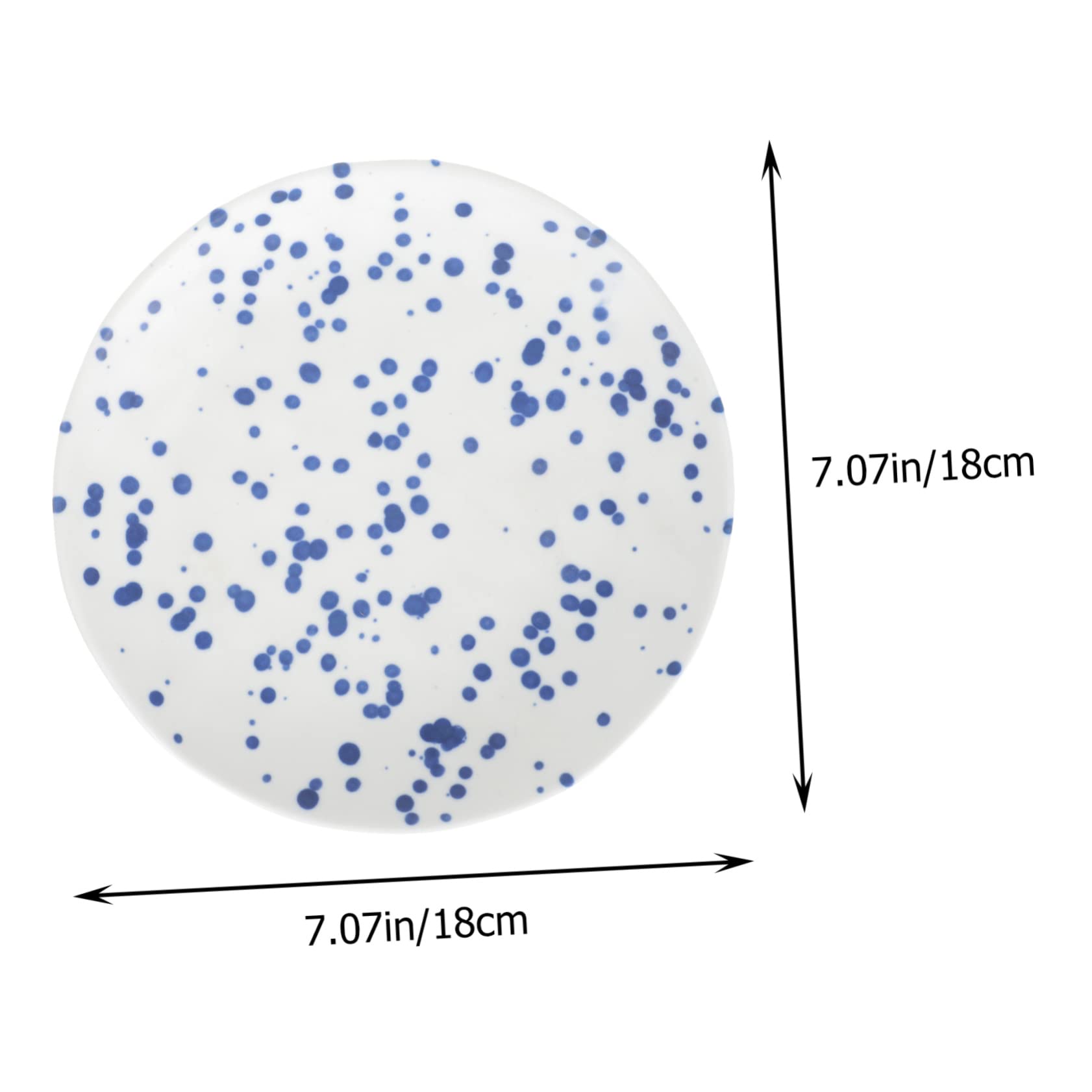 Cabilock Vintage Splash Ink Ceramic Breakfast Plate Porcelain Serving Dish for Snacks Appetizers and Desserts for Home Restaurant and Events