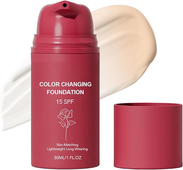 Foundation Korean, Color Changing Foundation, Flawless Color Changing Foundation Makeup Base Moisturizing Liquid, Natural Moisturizing Concealer, Sunscreen for All Skin Types (1PCS) - 1