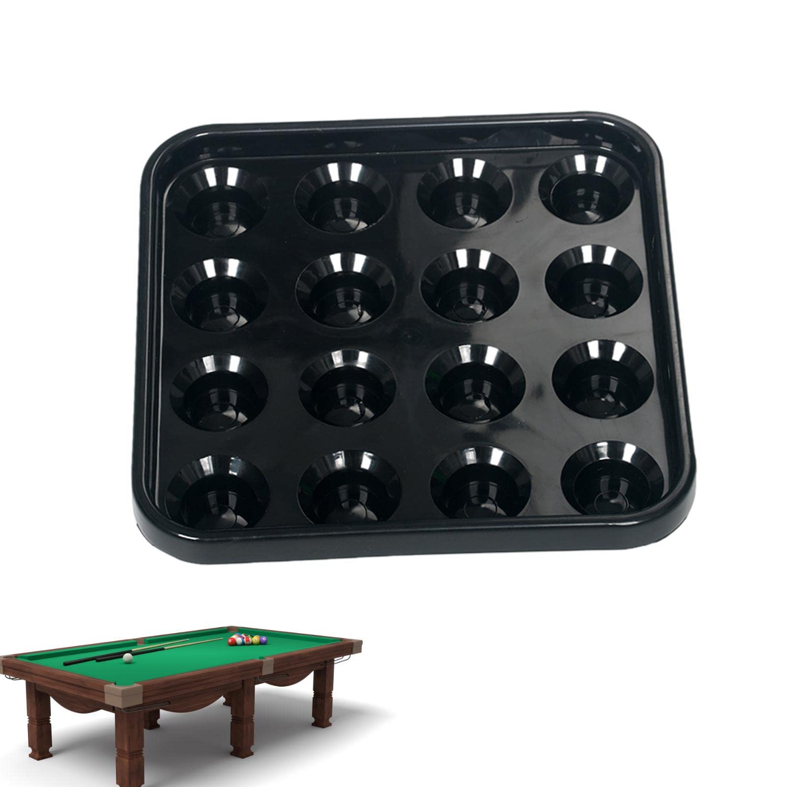 Espositore Porta Palle da Biliardo in ABS Resistente, Contenitore per 16 Palle