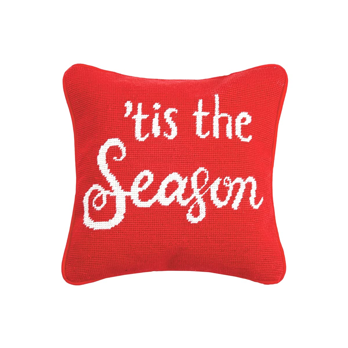 Cojín navideño Tis The Season de lana regalo de decoración