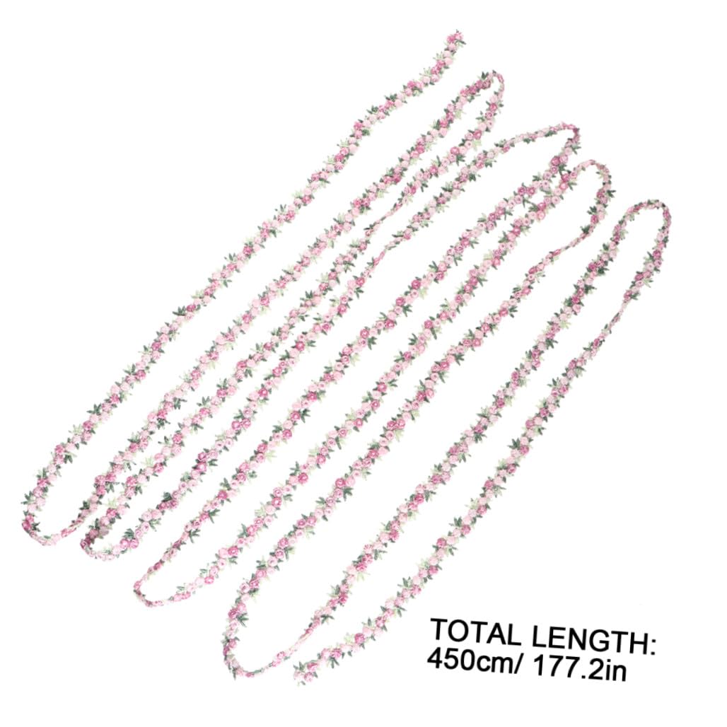 SHINEOFI 3piezas Cinta De Encaje Floral Rosa Para Decoración De Bodas Manualidades y Proyectos De Costura Apliques Diseño De Flores Bordadas