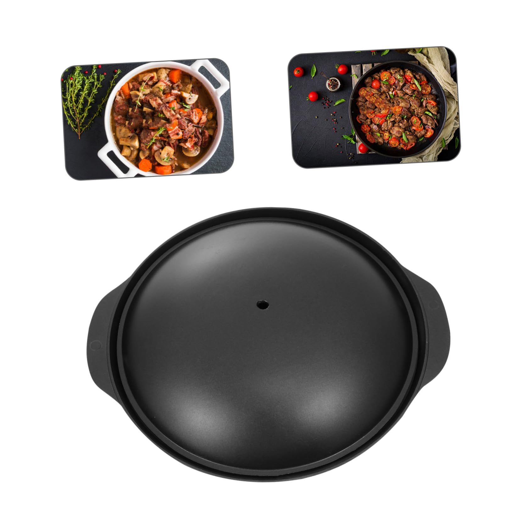 GALPADA Gusseisen Reistopf mit Deckel für Tontopf Reis und Schmorhähnchen Kochutensilien aus Aluminium für Gelbes Schmorhähnchen und Bibimbap