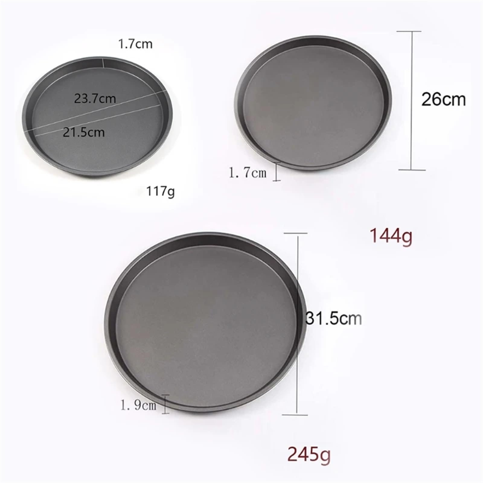 Backbleche FüR Den Backofen Backblech for den Heim- oder Restaurantgebrauch, ideal for Pizza, Kuchen und Gebäck(12inch)