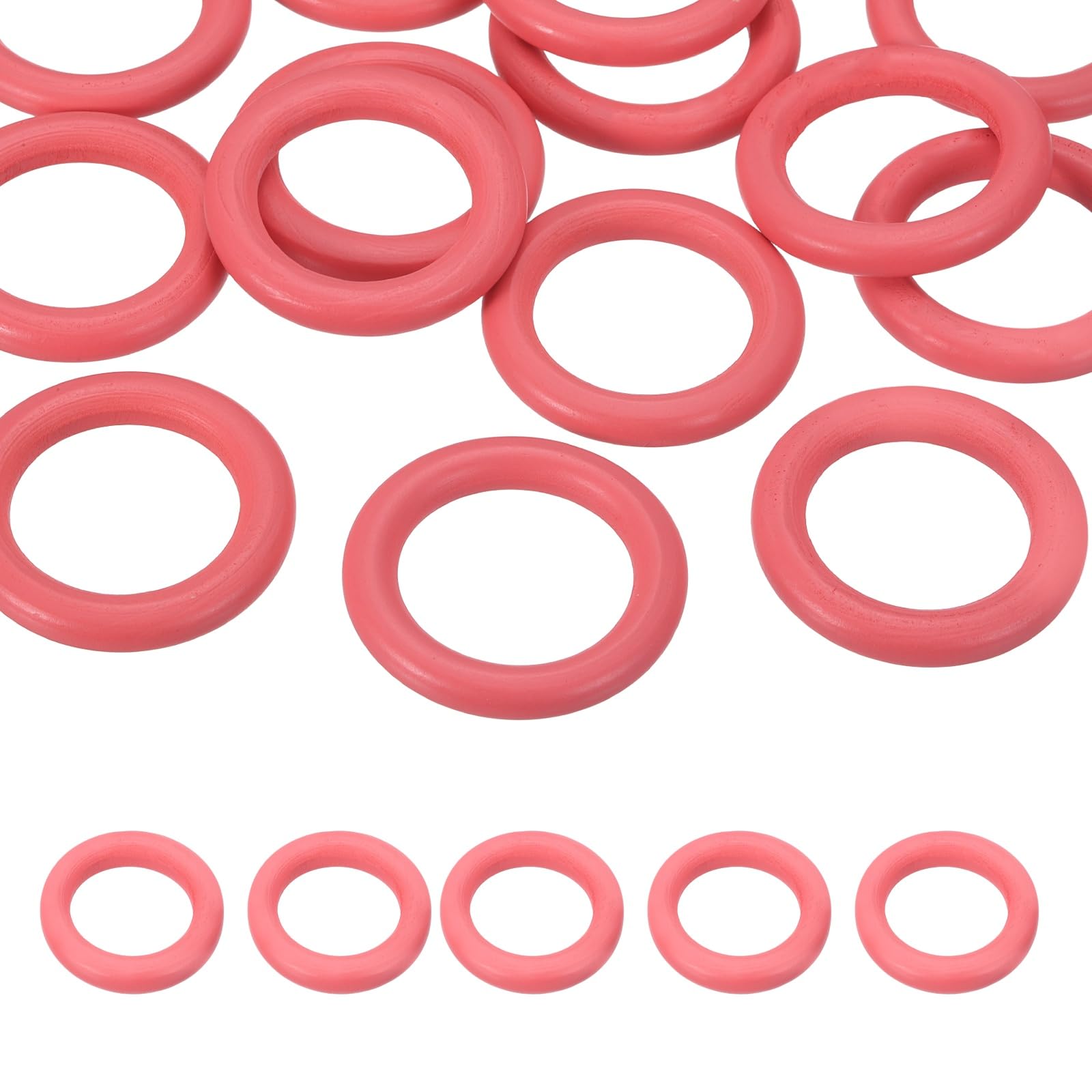 PATIKIL 50mm Natural Wooden Rings, 10 Pack Wood Ring Round Linking Rings Wood Loop Circle for Craft Pendant DIY Jewelry Making Macrame, Red โ image 1
