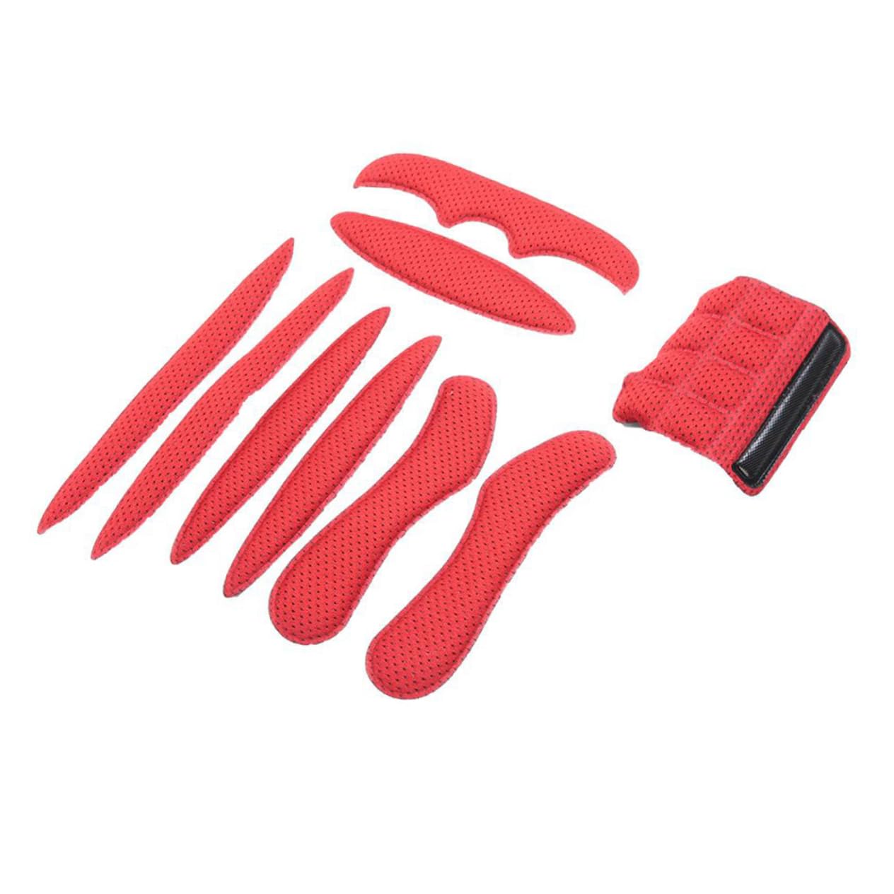 KOMBIUDA 1set Cooling Helmet Pad for Safety Hats Insulation Liner Mat Ergonomic Design Non- Moisture-Wicking for Outdoor Riding Red