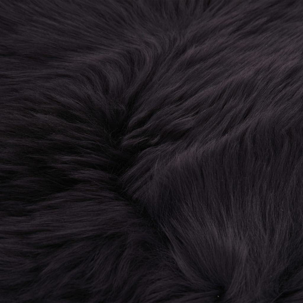 vidaXL 2X Stuhlauflage Sitzauflage Fellauflage Sitzpolster Sitzkissen Stuhlkissen Dunkelgrau 40x40cm Echtes Schaffell Lammfell Öko Lamm Echtfell