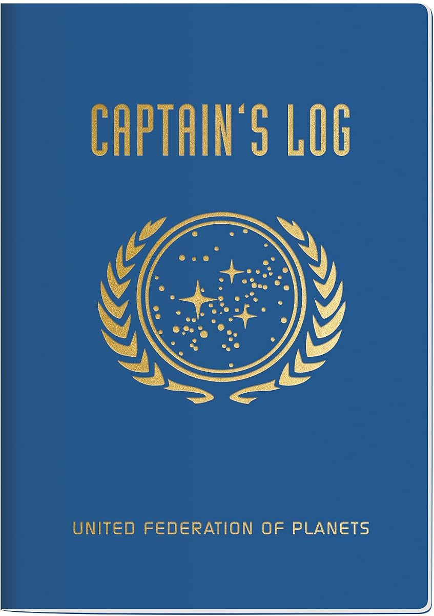 The Unemployed Philosophers Guild Star Trek Captain's Log Notebook - Officially Licensed Passport Sized Mini Pocket Notebook, 3.5" x 5"
