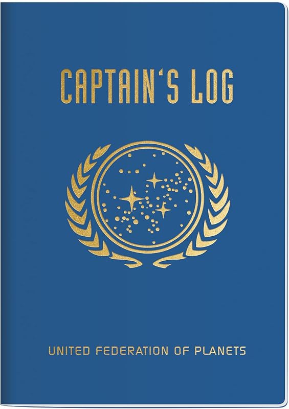 The Unemployed Philosophers Guild Star Trek Captain's Log Notebook - Officially Licensed Passport Sized Mini Pocket Notebook, 3.5" x 5"
