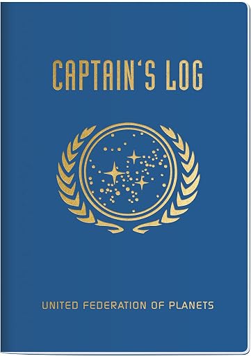 The Unemployed Philosophers Guild Star Trek Captain's Log Notebook - Officially Licensed Passport Sized Mini Pocket Notebook, 3.5" x 5"