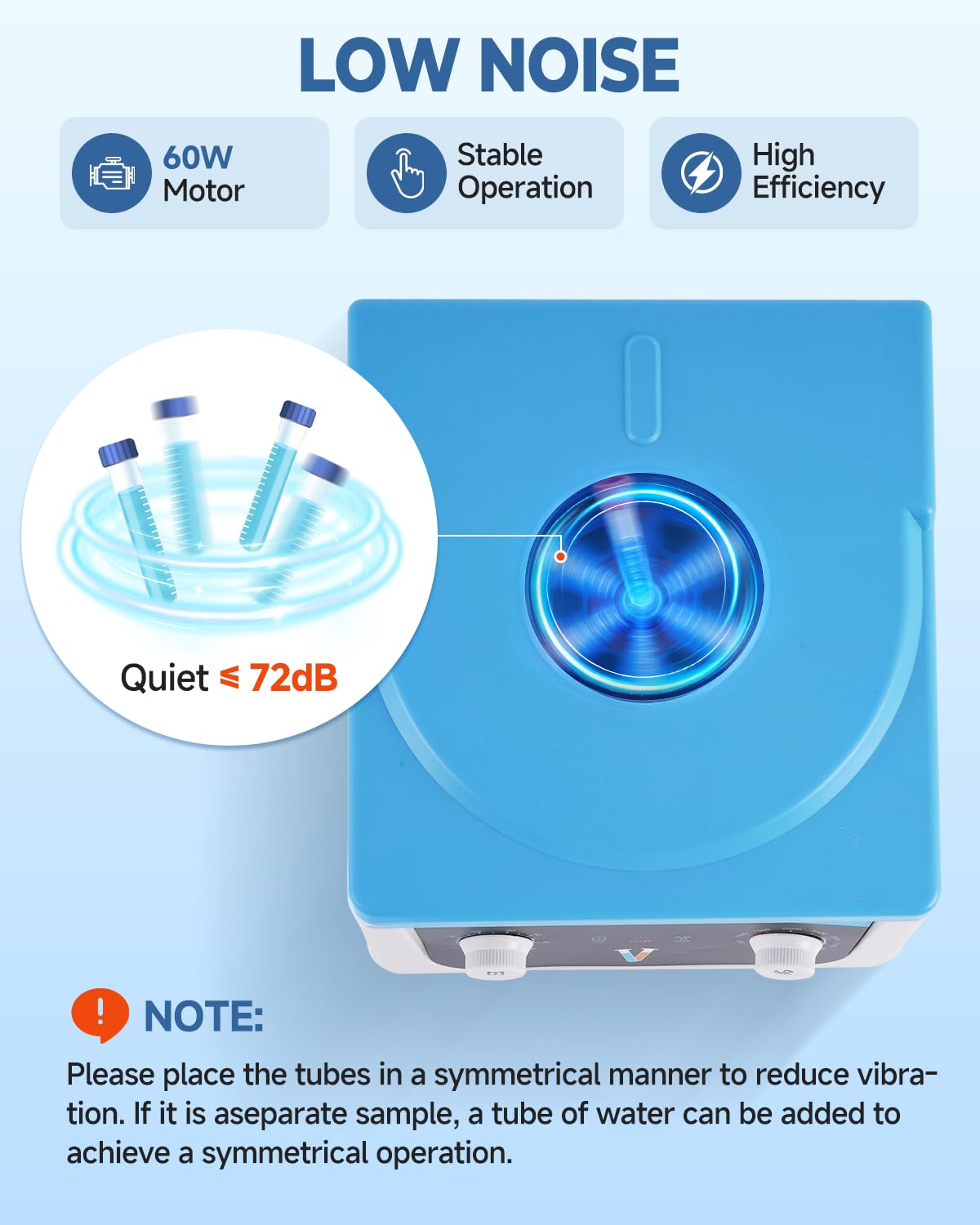 YUCHENGTECH Centrifuga da Laboratorio da Tavolo Bassa Velocità 4000 RPM 6 x15ml Timer 0-60 min 1878xg per Provette 5/7/10ml 23 x 31x 21cm 3.5kg