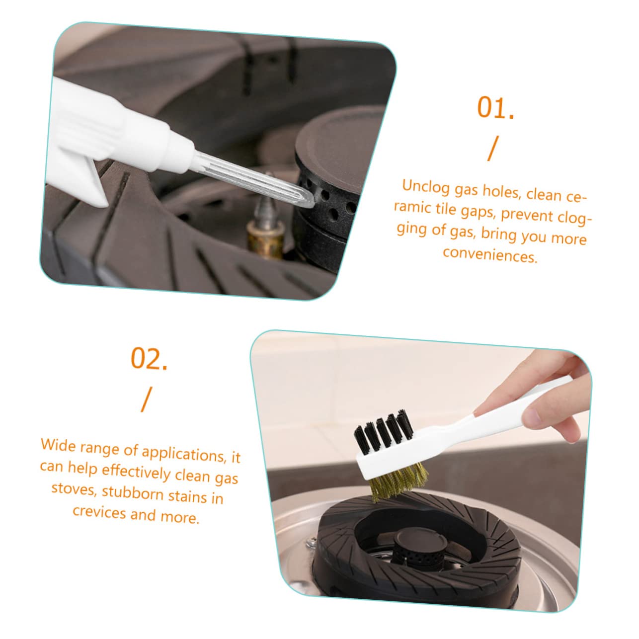 FOMIYES 3pcs Wire Brush Stove Cleaning Tool Scrubber for Gas Stoves Window Grooves and Tiles Deep Crevice Cleaner Household Brush for Efficient Cleaning