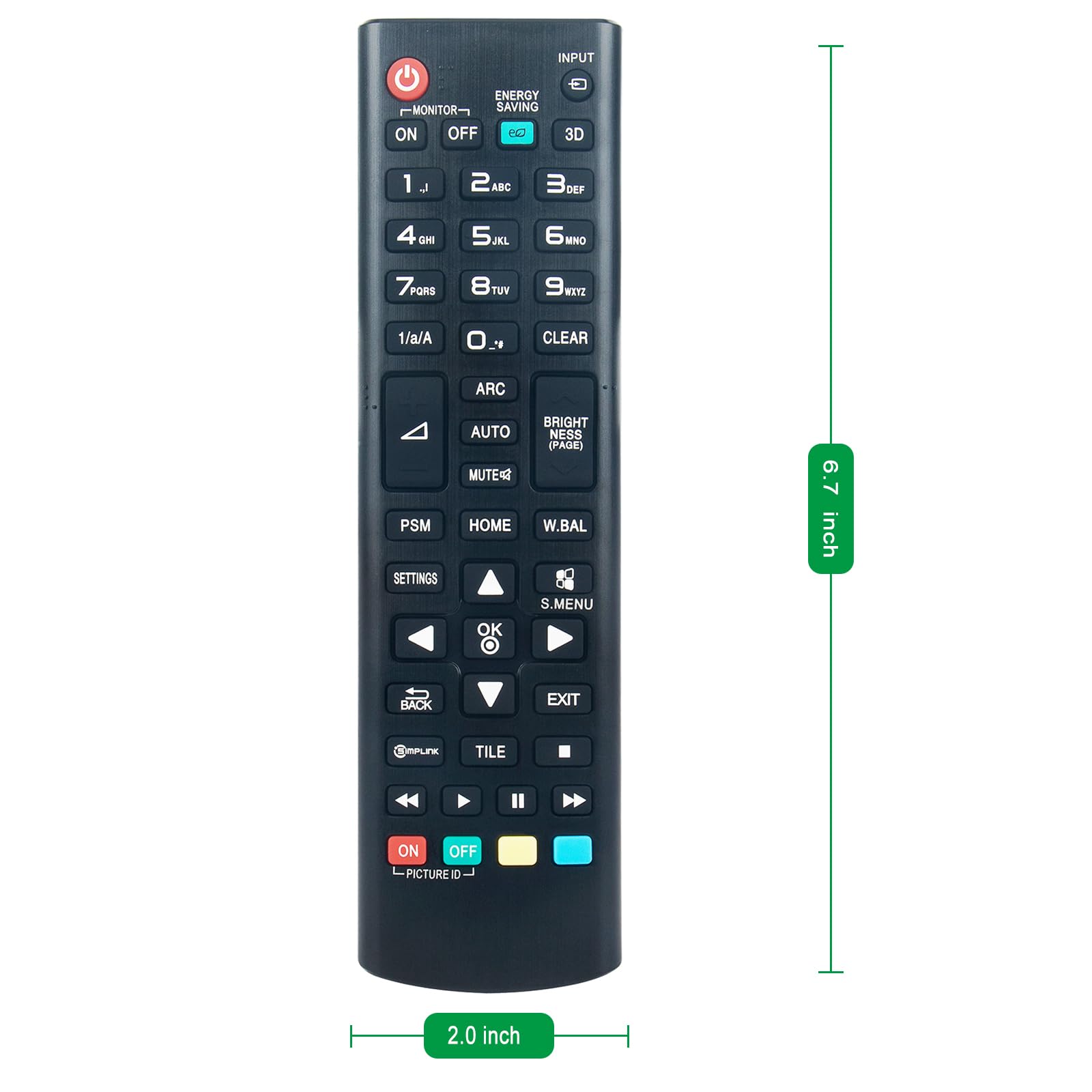 AKB73756559 Sub AKB73756561 Telecomando sostitutivo for LG TV LCD LED 55LB5820-ZJ 55LB582B-ZJ 55LB582U-ZJ 55LB582V-ZJ 55LB582V-ZG 55LB5800-ZM 55LB580B-ZM 55LB580U-ZM 55LB580V-ZM 55LB585V-ZM 55LB588V