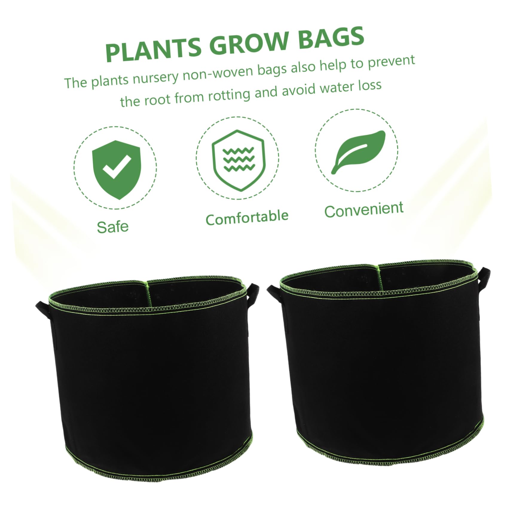 Hemobllo 5pièces Sacs De Culture pour Plantes Sacs De Plantation Tissu Non Tissé Épais pour Pommes De Terre Et Légumes